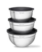 Conjunto De 3 Bowls Bumper Em Inox Com Tampa Hermetica Kit Tigelas Multiuso Cozinha Bumper Magazine