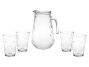 Conjunto de Jarra 1,5L e Copos 280ml de Vidro