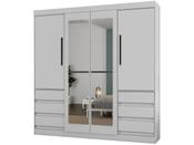 Imagem do produto Guarda-roupa Casal com Espelho 4 Portas 6 Gavetas Araplac Atraente Sofia
