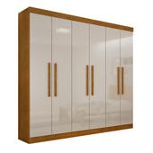 Imagem do produto Guarda-Roupa Casal Malibu 6 PT Imbuia e Off White