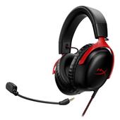 Imagem do produto Headset Gamer HyperX Cloud III, DTS, Drivers 53mm, USB, PC, PS5, PS4, XBOX Series X/S, Xbox One, Nintendo Switch, Mobile, Preto e Vermelho - 727A9AA