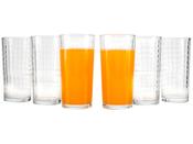 Jogo de Copos de Vidro 255ml 6 Peças Haus Concept Waffle