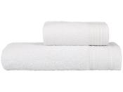 Jogo de Toalhas de Banho Atlântica 100% Algodão Lagos nos Filmes Off White 2 Peças