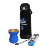 Imagem do produto Kit Chimarrão Bomba Cuia e Térmica DÁ-LHE TRICOLOR Grêmio