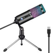 Imagem do produto Microfone Gamer Rise Mode Elite 03 RGB, USB, Podcast e Streaming, Preto - RM-ME-03-B