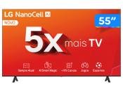 Imagem do produto Smart TV 55" 4K LCD LED NanoCel LG 55NANO80TSA AI Processor Wi-Fi e Bluetooth 3 HDMI 2 USB
