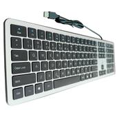 Imagem do produto Teclado Slim Rise Mode, USB, Preto e Prata - RM-TS-BS