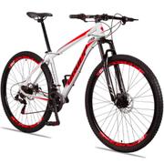 Bicicleta Dropp Aluminum Disc M Aro 29 Susp. Dianteira 21 Marchas - Branco/vermelho