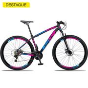 Bicicleta Dropp Z3 Disc H Aro 29 Susp. Dianteira 21 Marchas - Azul/rosa