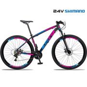 Bicicleta Dropp Z3 Disc M Aro 29 Susp. Dianteira 24 Marchas - Azul/rosa