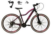 Bicicleta Ksw Mwza Disc H Aro 29 Susp. Dianteira 27 Marchas - Preto/rosa