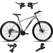 Bicicleta Ksw Xlt Disc H Aro 29 Susp. Dianteira 21 Marchas - Cinza/preto