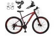 Bicicleta Ksw Xlt Disc H Aro 29 Susp. Dianteira 24 Marchas - Preto/laranja/vermelho
