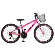 Bicicleta Kls Sport Gold Aro 24 Rígida 21 Marchas - Preto/rosa