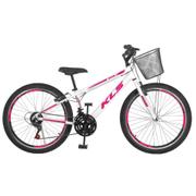 Bicicleta Kls Sport Gold Aro 24 Rígida 21 Marchas - Branco/rosa