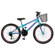 Bicicleta Kls Sport Gold Aro 24 Rígida 21 Marchas - Azul/rosa