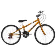 Bicicleta Ultra Bikes Chrome Line Rebaixada Aro 24 Rígida 18 Marchas - Laranja