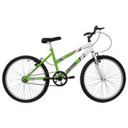 Bicicleta Ultra Bikes Pro Tork Rebaixada Aro 24 Rígida 1 Marcha - Branco/verde