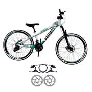 Bicicleta Vikingx Tuff 25 Aro 26 Susp. Dianteira 21 Marchas - Branco/verde