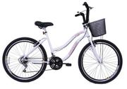 Bicicleta Dalannio Bike Beach Aro 26 Rígida 18 Marchas - Branco