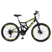 Bicicleta Kls Gold Aro 26 Full Suspensão 21 Marchas - Amarelo/preto