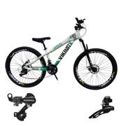 Bicicleta Vikingx Tuff 25 Aro 26 Susp. Dianteira 24 Marchas - Branco/verde