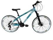 Bicicleta Vikingx Tuff 35 Disc M Aro 26 Susp. Dianteira 21 Marchas - Azul/branco