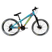 Bicicleta Vikingx Tuff 25 Aro 26 Susp. Dianteira 21 Marchas - Azul/laranja