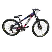 Bicicleta Vikingx Tuff 25 Disc M Aro 26 Susp. Dianteira 21 Marchas - Preto/rosa