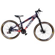 Bicicleta Vikingx Tuff 25 Disc M Aro 26 Susp. Dianteira 24 Marchas - Roxo/amarelo