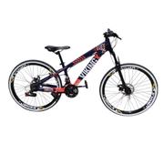 Bicicleta Vikingx Tuff 25 Disc H Aro 26 Susp. Dianteira 24 Marchas - Roxo/laranja