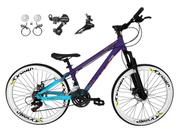 Bicicleta Vikingx Tuff 44 Disc H Aro 26 Susp. Dianteira 21 Marchas - Roxo/azul