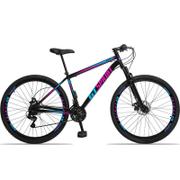 Bicicleta Gt Sprint Mx1 Disc T21 Aro 29 Susp. Dianteira 21 Marchas - Azul/preto/rosa