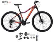 Bicicleta Alfameq Pandora Disc M Aro 29 Susp. Dianteira 18 Marchas - Preto/laranja/rosa