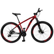 Bicicleta Kls Storm Aro 29 Susp. Dianteira 21 Marchas - Cinza/vermelho