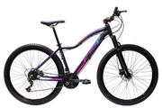 Bicicleta Ksw Mwza Aro 29 Susp. Dianteira 21 Marchas - Azul/preto/rosa
