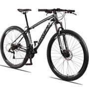 Bicicleta Dropp Race Disc H Aro Susp. Dianteira 24 Marchas - Preto/cinza