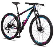Bicicleta Dropp Sw Aro 29 Susp. Dianteira 24 Marchas - Preto/rosa/azul