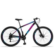 Bicicleta Gt Sprint Mx1 Disc T19 Aro 29 Susp. Dianteira 21 Marchas - Azul/preto/rosa
