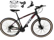 Bicicleta Gti T15 Aro 29 Susp. Dianteira 21 Marchas - Preto/vermelho