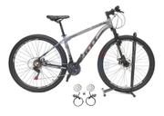 Bicicleta Gti T21 Aro 29 Susp. Dianteira 21 Marchas - Cinza/preto