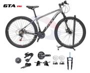Bicicleta Gti Roma Disc M Aro 29 Susp. Dianteira 18 Marchas - Cinza/preto