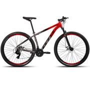 Bicicleta Gts Feel Aro 29 Susp. Dianteira 24 Marchas - Cinza/vermelho