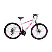 Bicicleta Kls Sport Gold Aro 29 Susp. Dianteira 21 Marchas - Branco/rosa