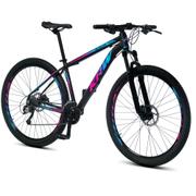 Bicicleta Krw S36 Aro 29 Susp. Dianteira 24 Marchas - Azul/preto/rosa