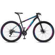 Bicicleta Krw R1 Aro 29 Susp. Dianteira 24 Marchas - Azul/preto/rosa