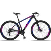 Bicicleta Ksw Xlt Disc M Aro 29 Susp. Dianteira 24 Marchas - Preto/azul/rosa