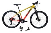 Bicicleta Ksw Xlt Disc M Aro 29 Susp. Dianteira 24 Marchas - Laranja/amarelo