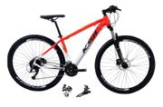 Bicicleta Ksw Xlt Disc M Aro 29 Susp. Dianteira 24 Marchas - Branco/laranja