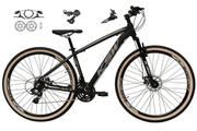 Bicicleta Ksw Xlt Disc H T17 Aro 29 Susp. Dianteira 24 Marchas - Prata/preto